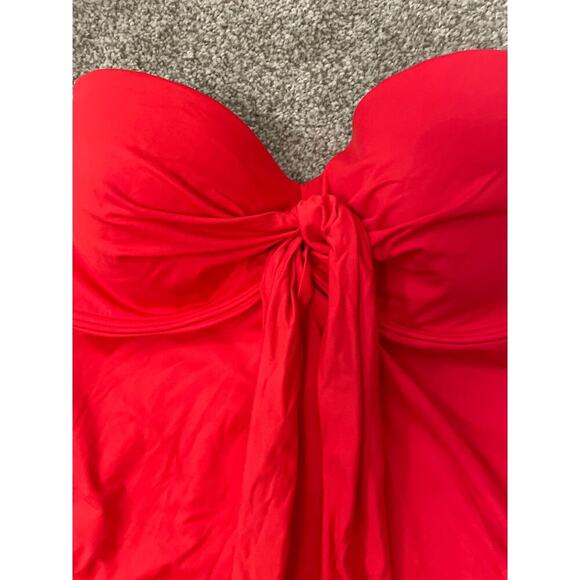 Coco Reef Five Way Bra Sized Underwire Tankini Top in Classic Red,32/34D - Picture 5 of 13